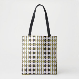 Black, White and Gold Marquise Tote Bag