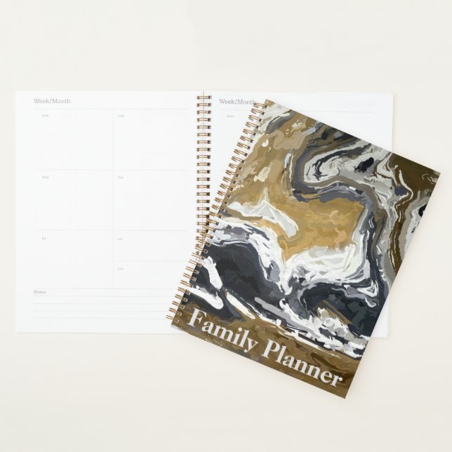 Black, White and Gold  Planner (Display)