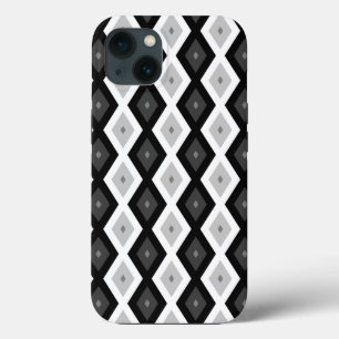 Black, white and gray diamond pattern Case-Mate iP iPhone 13 Case