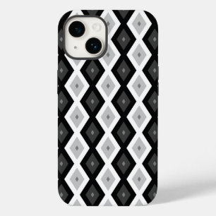 Black, white and gray diamond pattern Case-Mate iPhone 14 case