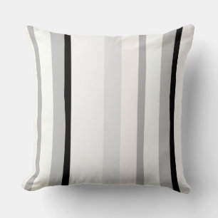 Black, White and Green Abstract Stripes Throw Pillow