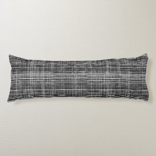 Black, White, and Grey Check 2 Pattern Body Pillow