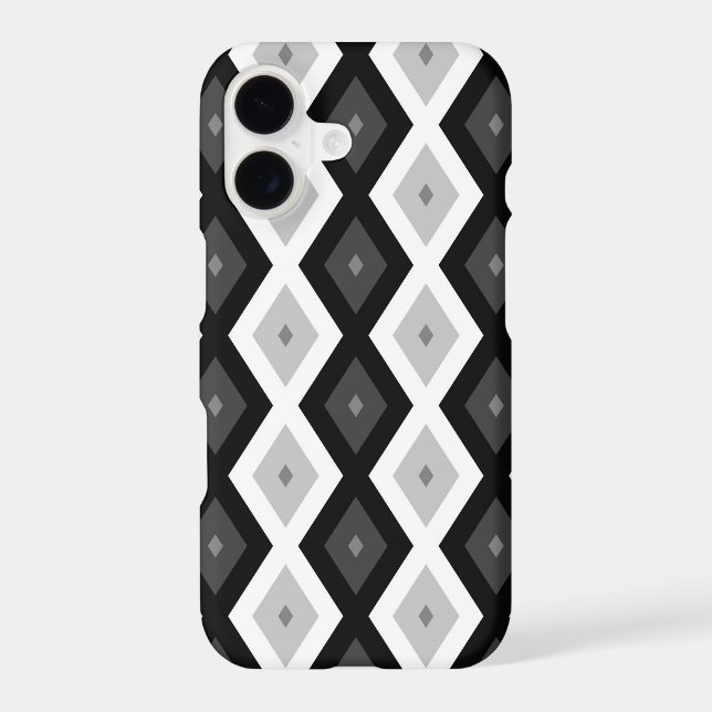 Black, white and grey diamond pattern (Back)