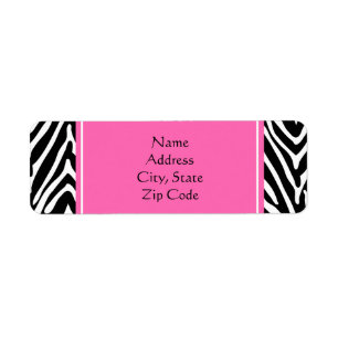Black, White and Hot Pink Zebra