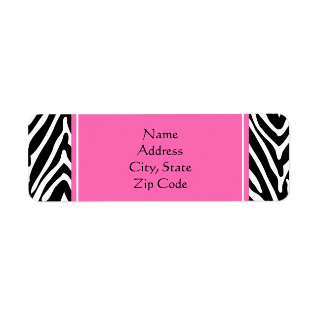 Black, White and Hot Pink Zebra Print (Front)