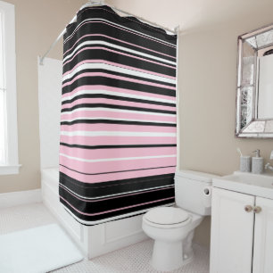 Black, White and Pink Horizontal Line