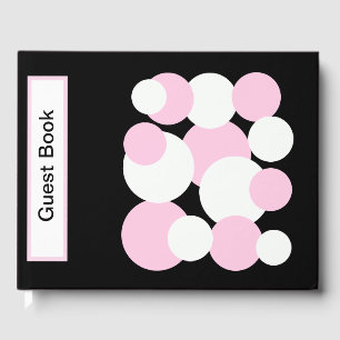 Black, White and Pink Polka Dots Guest Book