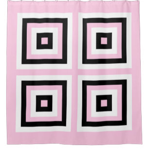 Black, White and Pink Squares