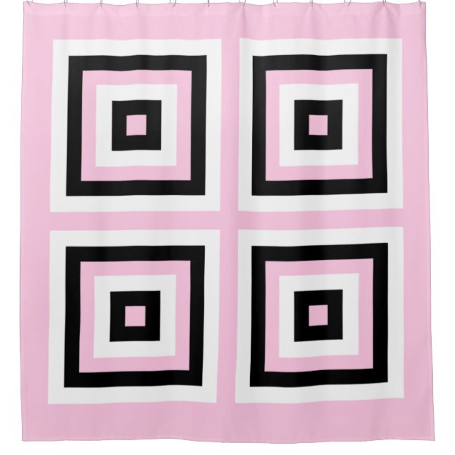 Black, White and Pink Squares (Front)
