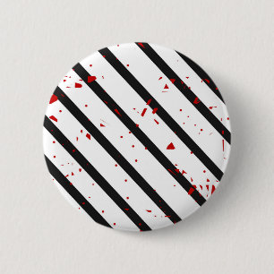 Black, white and red 2 inch round button