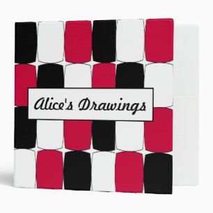 Black, White and Red Fisheye Binder