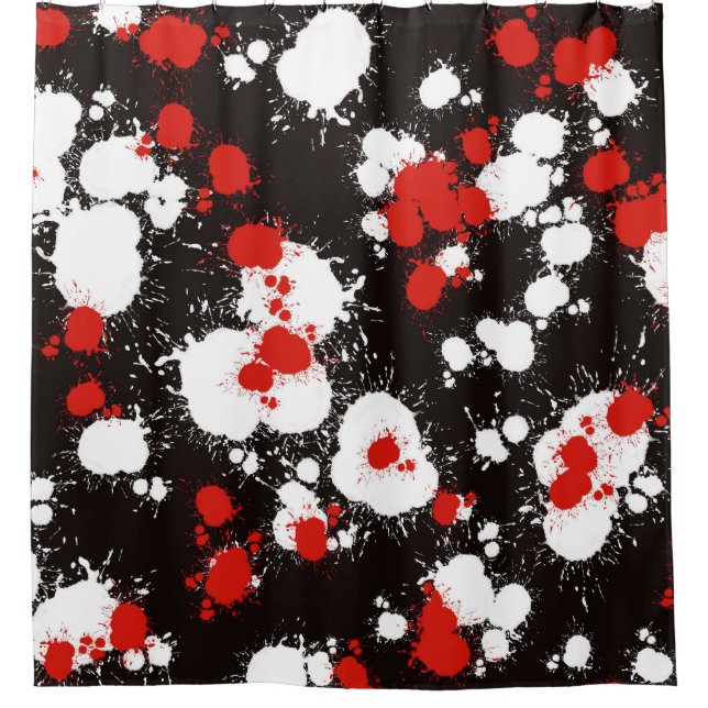 Black, White and Red Paint Splatter (Front)