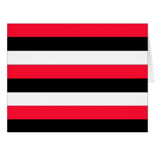 Black, white and red stripes
