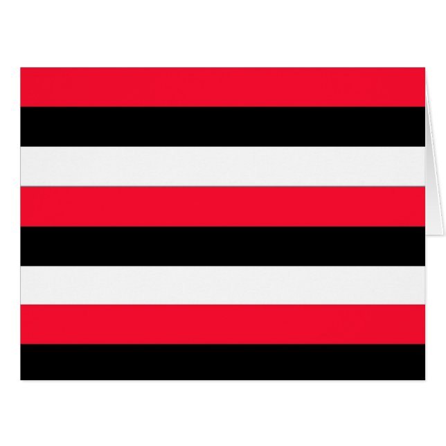 Black, white and red stripes (Devant horizontal)