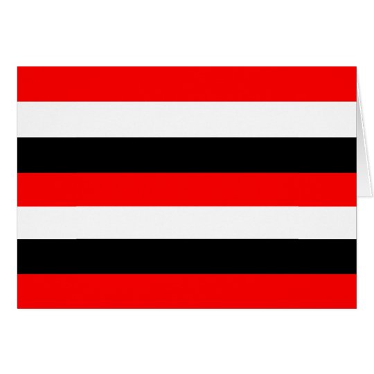 Black, White and Red Stripes Card