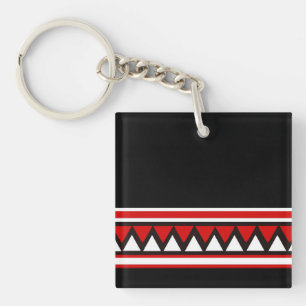 Black, White and Red Tribal Triangles