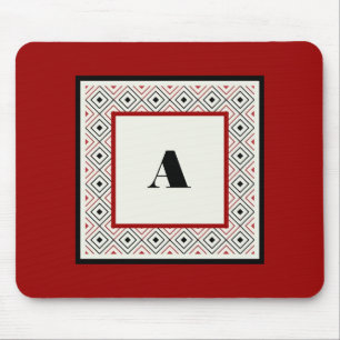 Black White and Wine Custom Modern Mousepad