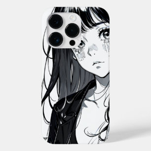 Black & White Anime Girl Case-Mate iPhone 14 Pro Case