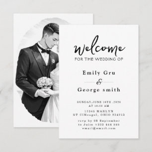 Black & White Anime Wedding Invitation
