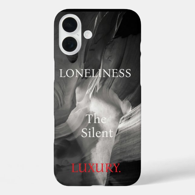 Black & White Antelope Canyon / Loneliness Case-Mate iPhone Case (Back)