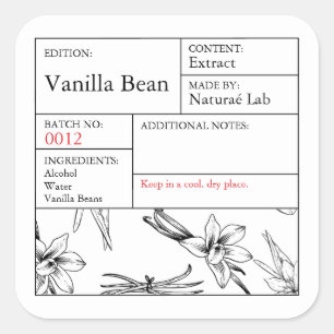 Black & White Apothecary Vanilla label