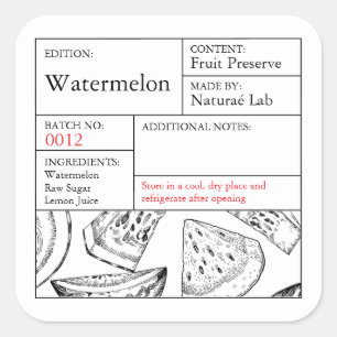Black & White Apothecary Watermelon label
