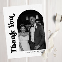 Black & White Arch & Retro Type Photo Wedding