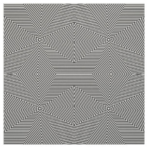 Black White Arrows Stars Geometric Print Fabric