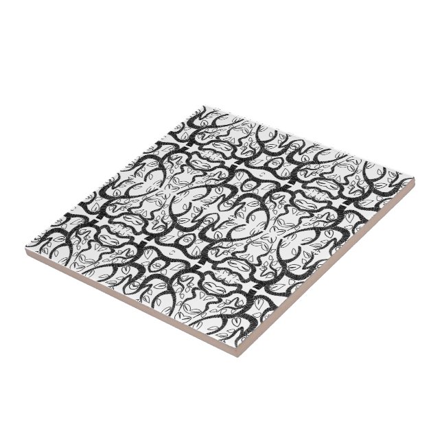 Black & White Art - Customizable - Add Colour Tile (Side)