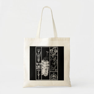 Black & white art deco stylised customisable  tote bag