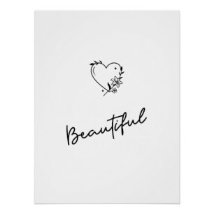 Black & White Art Motivational Poster Decor
