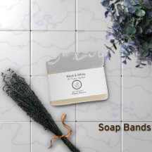 Black & White #Artisan #Soap Band Wrap Packaging