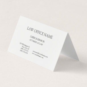 Black & White Attorney at Law Business Card
