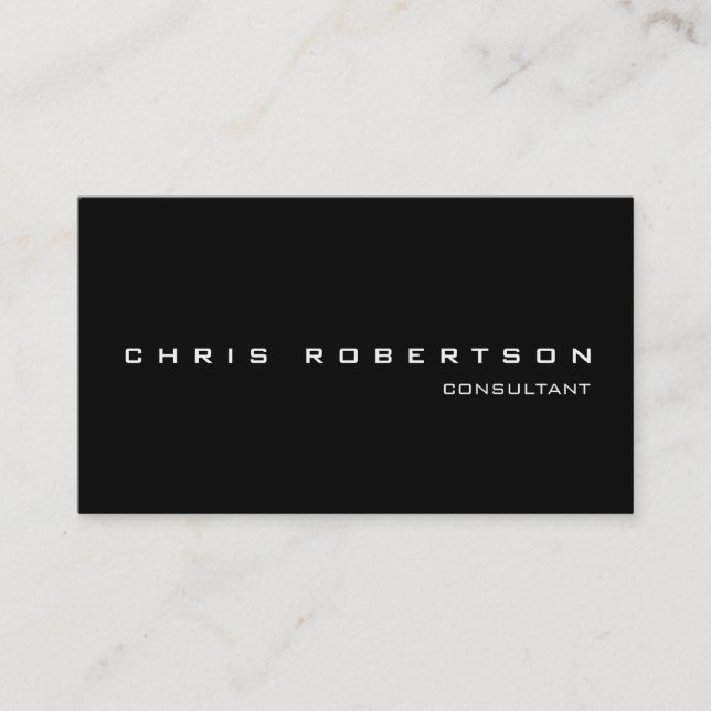 Black White Attractive Charming Business Card (Front)