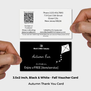 Black & White Automne Amusants Carte cadeau gratui