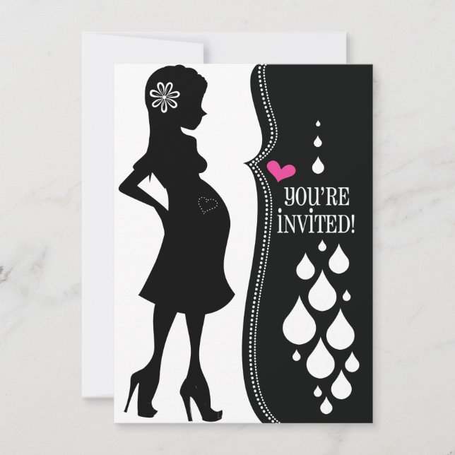 Black & White Baby Shower Invite (Front)