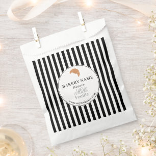 Black White Bakery Logo Product Packaging Bag