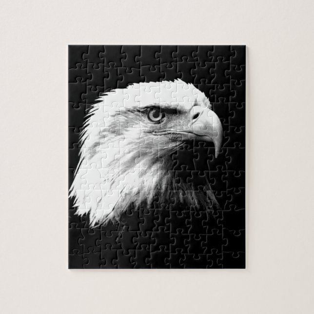 Black & White Bald Eagle Jigsaw Puzzle (Vertical)
