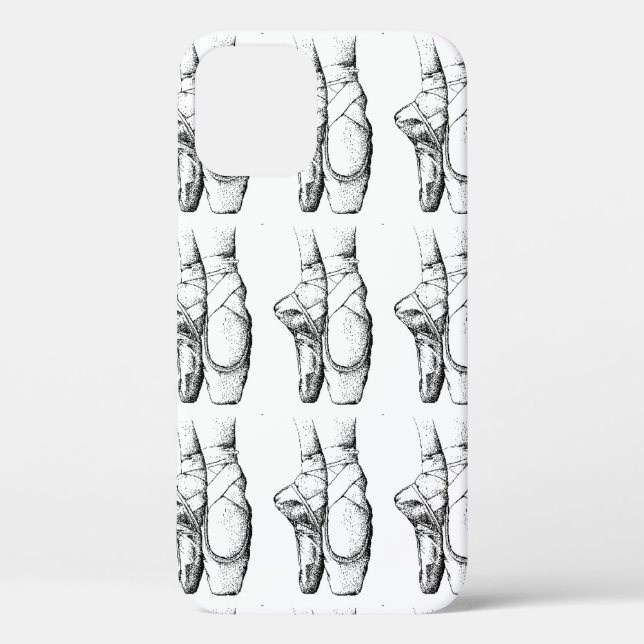 Black & White Ballet Slipper Case-Mate iPhone Case (Back)