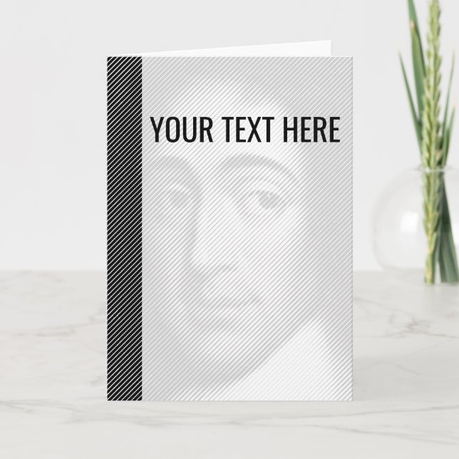 Black White Baruch Spinoza Portrait Announcement (Front)