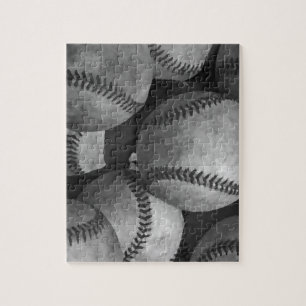 Black & White Baseball Jigsaw Puzzle