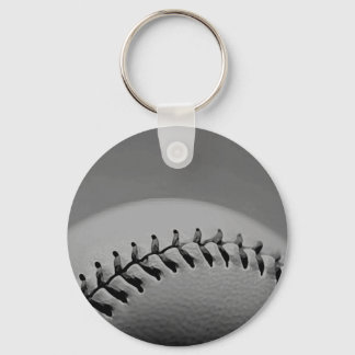 Black & White Baseball Keychain