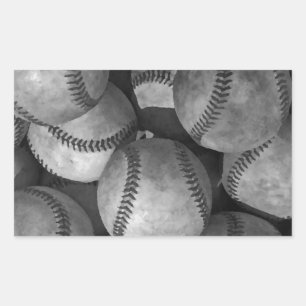 Black & White Baseball Sticker