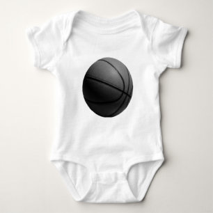 Black & White Basketball Baby Bodysuit
