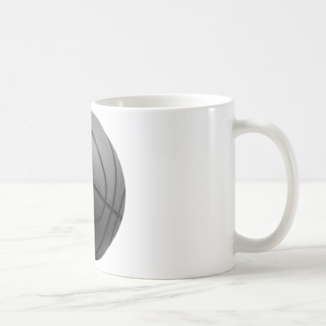 Black & White Basketball Coffee Mug (Right)