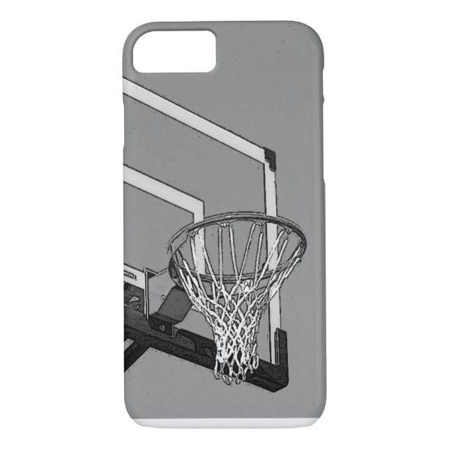 Black White Basketball Hoop iPhone 7 Case (Back)
