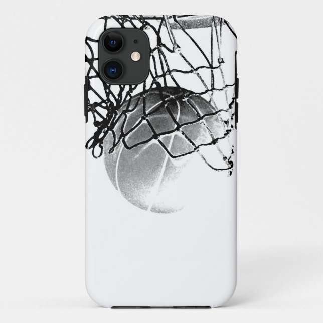 Black & White Basketball iPhone 5 Coque (Dos)