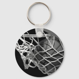 Black & White Basketball Keychain