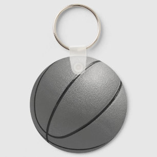Black & White Basketball Keychain