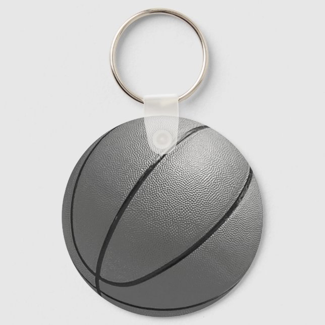 Black & White Basketball Keychain (Front)